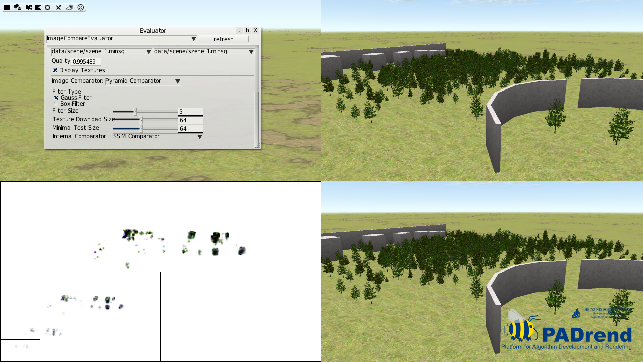 Image comparison inside PADrend